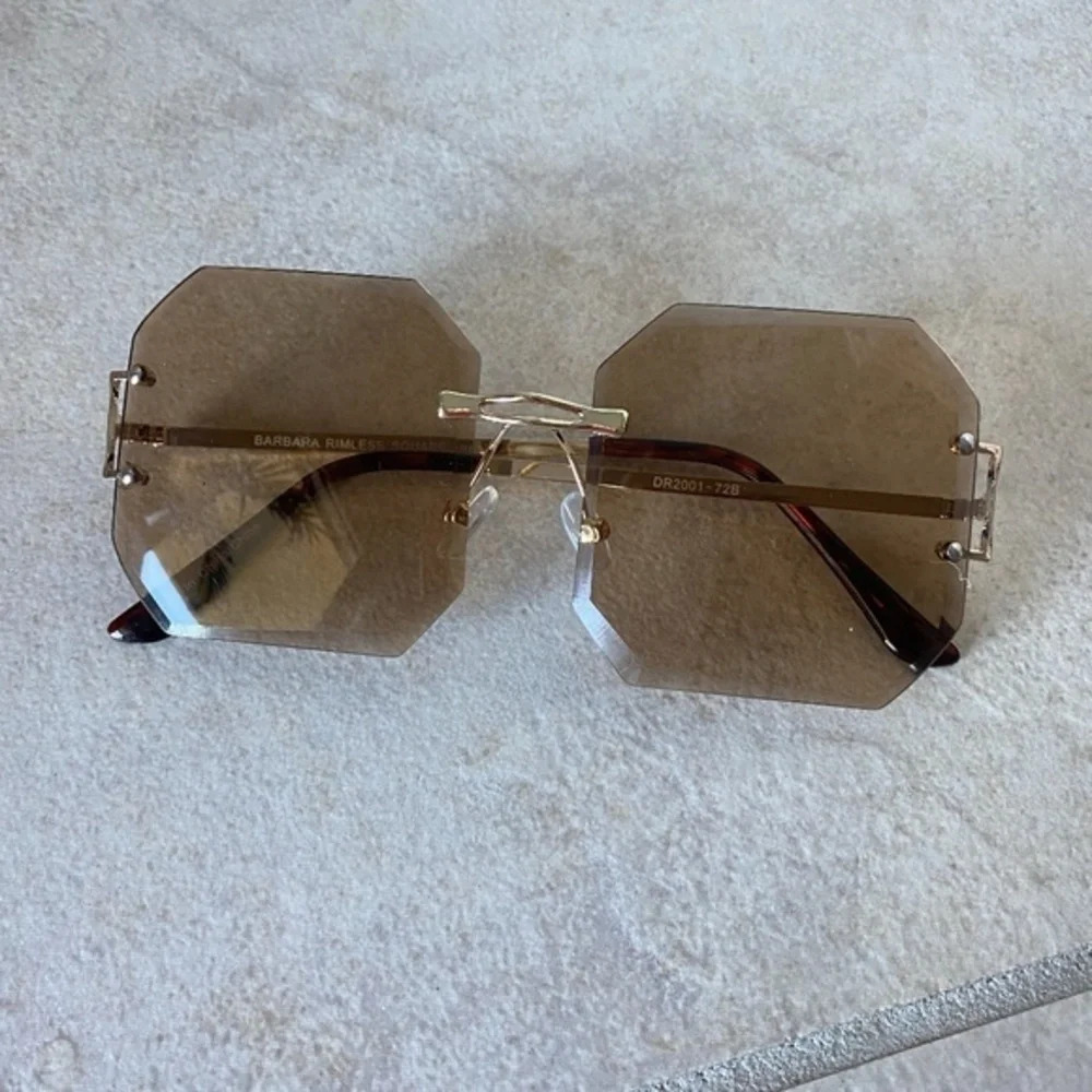 Barbara Square Rimless Sunglasses - Picture 6 of 6